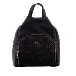 Damski plecak skórzany Canaletto z tłoczeniem plecionki – elegancja i funkcjonalność na co dzień P420s33t6. Czarne plecaki damskie bez wzorów, ze skóry, eleganckie. Za 389.50 zł.