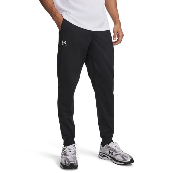 Spodnie dresowe treningowe męskie Under Armour Tricot Jogger (1290261-001). Czarne spodnie sportowe męskie Under Armour, l, bez wzorów, z dresówki, na fitness i siłownię. W wyprzedaży za 181.99 zł.