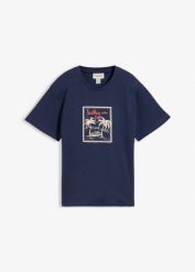 T-shirt z czystej bawełny organicznej. Białe t-shirty damskie bonprix, bez wzorów, z bawełny, bez kołnierzyka. Za 19.99 zł.