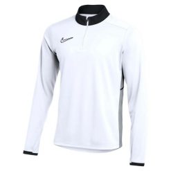 Bluza dresowa sportowa męska Dri-Fit Academy 25 Drill Top. Białe bluzy sportowe męskie Nike, l, bez wzorów, z dresówki, bez kaptura, trekkingowe, dri-fit (nike). Za 179.99 zł.