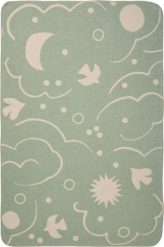 Kocyk dziecięcy Skye 80 x 120 cm zielono-beżowy. Brązowe kocyki dla dzieci Ferm Living. Za 251.00 zł.