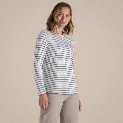 Longsleeve damski Craghoppers NosiLife Akona LS Top. Niebieskie koszulki sportowe damskie Craghoppers, bez wzorów, sportowe, bez kołnierzyka. Za 255.35 zł.