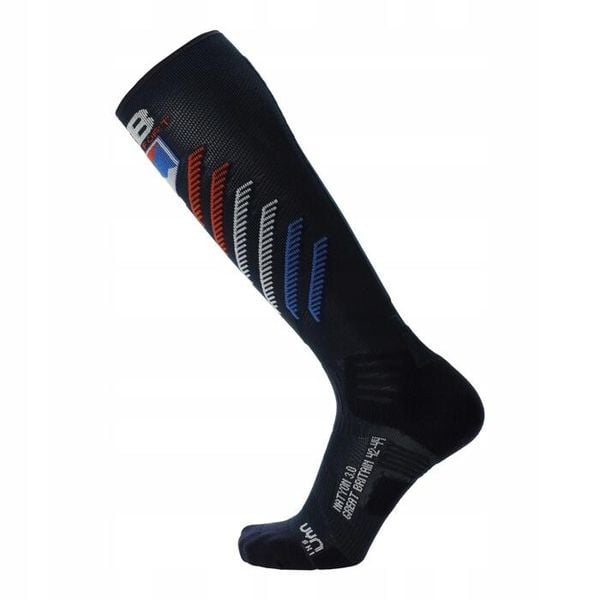 Skarpety narciarskie dla dorosłych UYN Natyon 3.0 Ski Socks Great Britain. Czarne skarpety damskie UYN, bez wzorów. Za 169.99 zł.