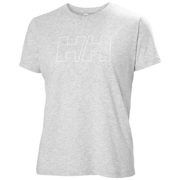 T-shirt damski Helly Hansen Tech Logo. Szare koszulki sportowe damskie Helly Hansen, m, bez wzorów, z bawełny, bez kołnierzyka. Za 169.55 zł.