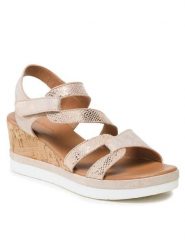 Clara Barson Sandały WS216-01 Różowy. Czerwone sandały damskie Clara Barson, bez wzorów, ze skóry, bez obcasa, na koturnie, bez zapięcia. Za 119.99 zł.