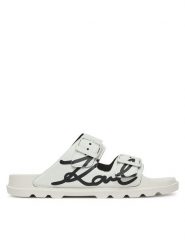 KARL LAGERFELD Klapki Kondo Tred KL80972 Biały. Białe klapki damskie KARL LAGERFELD, bez wzorów, z tworzywa sztucznego, bez obcasa. Za 309.99 zł.