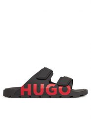 HUGO Klapki Evander 50542042 Czarny. Czarne klapki męskie Hugo, ze skóry. Za 299.99 zł.