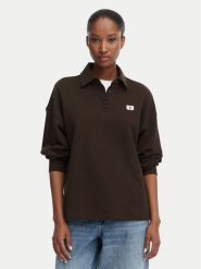 Calvin Klein Jeans Bluza LV047G230G Brązowy ciemny Relaxed Fit. Brązowe bluzy damskie Calvin Klein Jeans, m, bez wzorów, z bawełny, bez kaptura. Za 409.99 zł.