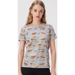 T-shirt Hot dog story - Jasny szar. T-shirty damskie marki Sinsay. Za 24.99 zł.