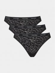 Calvin Klein Underwear Komplet 3 par fig klasycznych 000QD5069E Czarny. Czarne figi damskie Calvin Klein Underwear, xs, bez wzorów, z syntetyku. Za 129.99 zł.