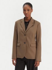 Tommy Hilfiger Marynarka Timeless WW0WW46662 Beżowy Regular Fit. Brązowe żakiety damskie Tommy Hilfiger, bez wzorów, z syntetyku. Za 1,199.00 zł.