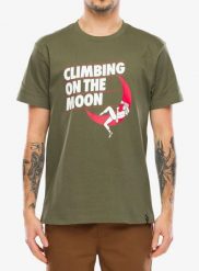 Koszulka z nadrukiem La Sportiva Moon Rock T-Shirt. Zielone t-shirty męskie La Sportiva, xl, bez wzorów, z bawełny, eleganckie, bez kołnierzyka. Za 164.99 zł.