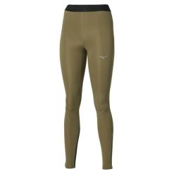 Damskie legginsy Mizuno Core Impulse. Zielone legginsy sportowe damskie Mizuno, l, bez wzorów, z materiału, do biegania. Za 248.50 zł.