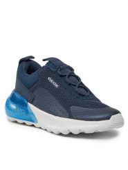Sneakersy Geox. Niebieskie buty sportowe chłopięce Geox, bez wzorów, bez zapięcia. Za 269.99 zł.