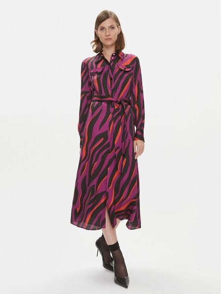 Pinko Sukienka koszulowa Assente 100909 A1B7 Różowy Regular Fit. Czerwone sukienki damskie Pinko, bez wzorów, z wiskozy, bez kołnierzyka, bez ramiączek, koszulowe. Za 889.99 zł.