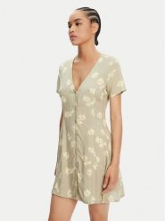 RVCA Sukienka letnia 23B131508 Zielony Regular Fit. Zielone sukienki damskie RVCA, na lato, m, bez wzorów, z wiskozy, bez kołnierzyka, bez ramiączek. Za 219.99 zł.