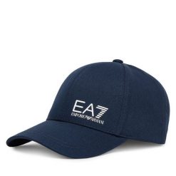 Czapka z daszkiem EA7 Emporio Armani. Niebieskie czapki i kapelusze damskie EA7 Emporio Armani, bez wzorów. Za 159.99 zł.