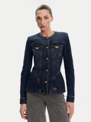 Versace Jeans Couture Kurtka jeansowa 78HAS457 Niebieski Slim Fit. Niebieskie kurtki damskie Versace Jeans Couture, bez wzorów, z bawełny, bez kaptura. Za 1,639.00 zł.