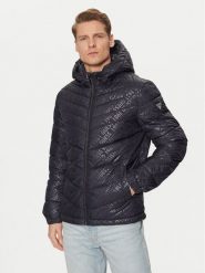 Guess Kurtka puchowa M5RL45 WCQA2 Granatowy Regular Fit. Niebieskie kurtki męskie Guess, l, z aplikacjami, z puchu, bez kaptura. Za 809.99 zł.