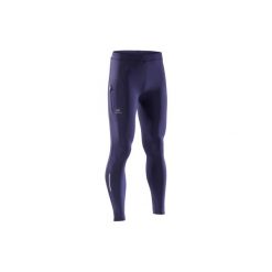 Legginsy RUN DRY. Fioletowe legginsy sportowe męskie KALENJI. Za 39.99 zł.