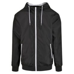 Męska Kurtka Windrunner Z Recyklingu. Brązowe kurtki męskie BUILD YOUR BRAND, m, bez wzorów, sportowe, bez kaptura. Za 227.99 zł.