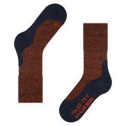 Skarpetki Falke TK1 Adventure Wool. Brązowe skarpety męskie Falke, bez wzorów, z wełny. Za 181.50 zł.