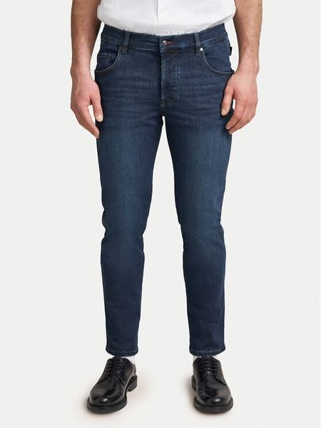 Bugatti Jeansy 3278D 96635 Granatowy Slim Fit. Niebieskie jeansy męskie Bugatti. Za 343.99 zł.