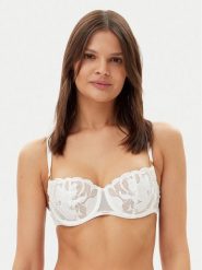 Chantelle Biustonosz balkonetka Fleurs Signature C12Q50 Biały. Białe biustonosze Chantelle, bez wzorów, z syntetyku. Za 289.99 zł.