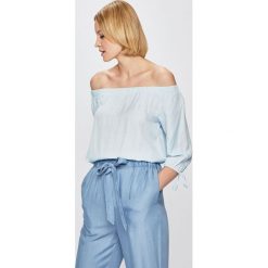 Medicine - Bluzka Basic. Białe bluzki damskie MEDICINE, l, bez wzorów, z poliesteru, casualowe, bez kołnierzyka, bez ramiączek. W wyprzedaży za 29.90 zł.