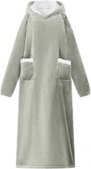 VidaXL Szara bluza-koc Fleece i Flanela. Szare bluzy damskie vidaXL, bez wzorów, bez kaptura. Za 178.99 zł.