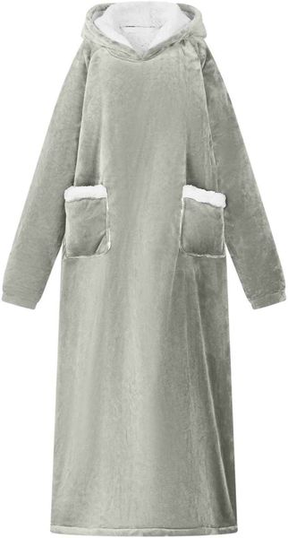 VidaXL Szara bluza-koc Fleece i Flanela. Szare bluzy damskie vidaXL, bez wzorów, bez kaptura. Za 178.99 zł.