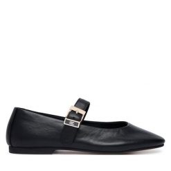 Baleriny Tommy Hilfiger. Czarne baleriny damskie Tommy Hilfiger, bez wzorów, bez obcasa. Za 529.99 zł.
