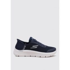 Damskie GO WALK FLEX GRAND ENTRY Slip-On Granatowy / Biały. Białe obuwie sportowe damskie Skechers, bez wzorów, z materiału, trekkingowe, Skechers Sport. Za 349.99 zł.