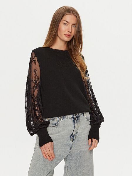 ViCOLO Sweter 77064S Czarny Regular Fit. Czarne swetry damskie ViCOLO, s, bez wzorów, z syntetyku, bez kołnierzyka, bez ramiączek, bez kaptura. Za 259.99 zł.