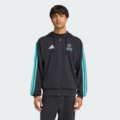 Bluza Z Kapturem Mercedes - Amg Petronas Formula 1 Team Dna Full Zip. Czarne bluzy męskie Adidas, bez wzorów, z kapturem. Za 299.00 zł.
