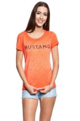 MUSTANG T SHIRT DAMSKI Alexia C Print 1009029 7097. Brązowe t-shirty damskie Mustang, s, bez wzorów, bez kołnierzyka. W wyprzedaży za 39.99 zł.