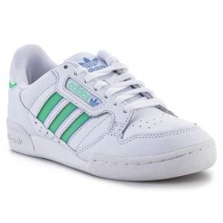 Buty adidas Continental 80 Stripes W H06590 białe. Białe obuwie sportowe damskie bez wzorów, z dresówki, na fitness i siłownię. Za 544.84 zł.