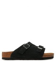 Birkenstock Klapki Zürich 1025060 Czarny. Czarne klapki damskie Birkenstock, bez wzorów, ze skóry, bez obcasa. Za 554.99 zł.