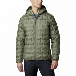 Kurtka Turystyczna Puchowa Męska Columbia Delta Ridge Down Hooded Jacket. Zielone kurtki sportowe męskie Columbia, m, bez wzorów, z puchu, trekkingowe. Za 770.99 zł.