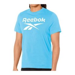 Koszulka Reebok Identity Big Logo Tee. Niebieskie t-shirty damskie Reebok, bez wzorów, sportowe, bez kołnierzyka. Za 59.99 zł.