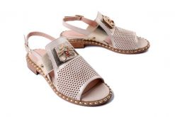 BOCCATO 122.1314 AJ-137 T KREP beżowy, sandały damskie. Brązowe sandały damskie Boccato, bez wzorów, bez obcasa, bez zapięcia. Za 301.67 zł.