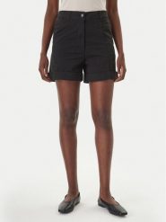 BOSS Szorty materiałowe C_Tanessa-D 50556391 Czarny Regular Fit. Czarne szorty damskie Boss, bez wzorów, z bawełny. Za 399.99 zł.