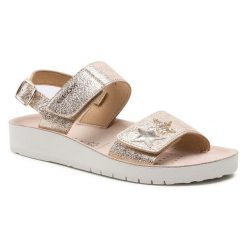 Sandały Geox. Żółte sandały dziewczęce Geox, bez zapięcia. Za 189.99 zł.