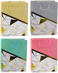 Torba Prezentowa Wzory Geometryczne Marmur 23 x 18 x 10,5 cm. Torby i plecaki dziecięce LEAN. Za 8.46 zł.