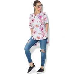 Colour Pleasure Koszulka CP-033 156 biało-różowa r. uniwersalny. T-shirty damskie Colour Pleasure. Za 76.57 zł.