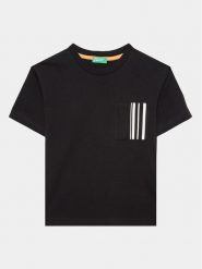 United Colors Of Benetton T-Shirt 3096C10BK Czarny Regular Fit. Czarne t-shirty dla chłopców United Colors Of Benetton, bez wzorów, z bawełny, bez ramiączek. Za 59.99 zł.