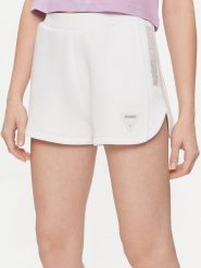 Guess Szorty materiałowe Kiara V4GD16 FL04P Biały Regular Fit. Białe szorty damskie Guess, m, z aplikacjami, z materiału. Za 439.99 zł.