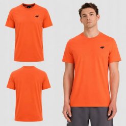 T-SHIRT MĘSKI 4F KOSZULKA BAWEŁNIANA SPORTOWA NA CO DZIEŃ M2669 SS26. Zielone koszulki sportowe męskie 4f, m, bez wzorów, z bawełny, bez kołnierzyka, bez ramiączek, na fitness i siłownię. Za 181.97 zł.