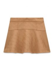 Guess Spódnica J6BD09 W3929 Brązowy jasny Regular Fit. Brązowe spódniczki dla dziewczynek Guess, z aplikacjami, z syntetyku. Za 214.99 zł.