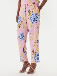 LOLA CASADEMUNT Spodnie materiałowe LS2614023 Różowy Slim Fit. Czerwone spodnie materiałowe damskie LOLA CASADEMUNT, l, bez wzorów, z materiału. Za 459.99 zł.